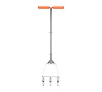 Sxhlseller Aérateur Manuel de Pelouse en Acier Inoxydable Semi-assemblé avec 3 Dents Creuses, Construction en Métal traité Thermiquement, Aérateur de Sol Manuel pour l'aération du Noyau d'herbe,