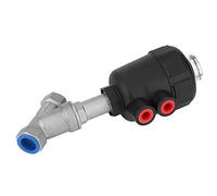 Sxhlseller Angle Seat Valve Pneumatic Stainless Steel for Steam Piping | Régulateur de débit en Y, arrêt actionné par air, traitement des fluides de brasserie, contrôle des canalisations thermiques