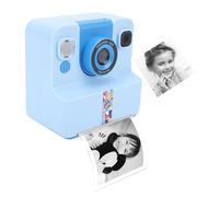 Sxhlseller Appareil Photo à Impression Instantanée 1080P pour Garçons et Filles, Appareil Photo Numérique Selfie Avant et Arrière avec écran de 2,4 Pouces, Appareil Photo à Impression (Blue)