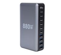 Sxhlseller Bloc de Chargeur USB C 880 W, Station de Charge USB C 10 Ports GaN III Travel Essentials, Station de Charge Multi-Ports, Rapide pour Pro Air Switch Steam Deck (Prise UE)