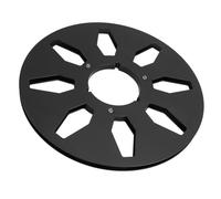 Sxhlseller Bobine de Ruban Vide 1/4, 10,5 Pouces, Bobine de Réception Professionnelle en Métal Résistant au Vent à 8 Trous, Alliage D'aluminium, pour Bobine de 1/4 Pouces à Bobine de (Black)