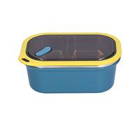 Sxhlseller Boîte à en Acier Inoxydable de 1,2 L, Récipient Alimentaire Double Couche étanche pour l'école ou le Bureau avec Plateaux Amovibles et Joint en Silicone de Couleur Bleue (1.2L-Double