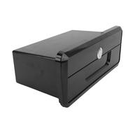 Sxhlseller Boîte de Rangement pour Bateau avec Porte-gobelets et Serrure, Compartiment Marin étanche en ABS pour Outils, équipement, électronique (Black)