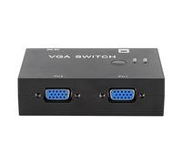 Sxhlseller Boîtier de Commutation VGA, Commutateur VGA 2 Ports pour 2 Ordinateurs vers 1 Projecteur d'affichage de Moniteur, avec Contrôle Manuel pour une Installation Plug and Play