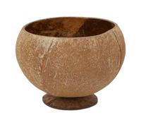 Sxhlseller Bol Artisanal en Noix de Coco, Motifs de Grain Uniques | Polyvalent, facile à entretenir, utilisation intérieure et extérieure, idéal pour servir, source éthique