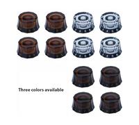 Sxhlseller Boutons Uniques de Guitare électrique Dodecagon 4 Pièces Bouton de Contrôle de tonalité de Volume Accessoires de Remplacement pour les Joueurs de Rock Jazz Blues (Marron foncé)