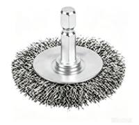 Sxhlseller Brosse Rotative en Fil Métallique, Queue Hexagonale de 1/4 | Brosse métallique dense, résistante à la corrosion, adaptée aux tâches de nettoyage des métaux, idéale pour l\'élimination