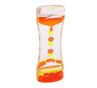 Sxhlseller Bubbleur de Mouvement Liquide pour le Jeu Sensoriel, Sablier coloré en Acrylique Bubbleur Liquide Visuel pour Décoration de Bureau, Petit Jouet Relâchant Relaxant Apaisant (Jaune rouge)
