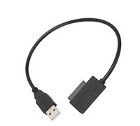 Sxhlseller Câble Adaptateur de Disque Dur, Multifonctionnel Léger SATA vers USB2.0 Câble Adaptateur de Lecteur Optique Plug Play à Tête Coudée Convient pour Ordinateur Portable