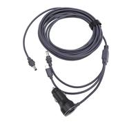 Sxhlseller Câble d'alimentation CC 3 en 1 pour Mini Appareil Satellite, Cordon 18 AWG de 5 M avec Prise Allume-Cigare USB C 12 V 24 V pour Unités d'alimentation Mobiles de Voiture, Camion, Bateau