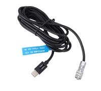 Sxhlseller Câble d'alimentation USB C pour Les Appareils Photo BMPCC 4K 6K, Cordon d'alimentation USB C à 2 Broches avec Voyant