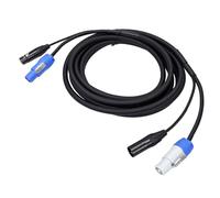 Sxhlseller Câble d'extension adapté pour PowerCon Professional 23AWG AC Power 3 Broches XLR Signal Combo Câble pour éclairage de Scène, Concerts, événements, 1 M/3,3 Pieds (Hmm)
