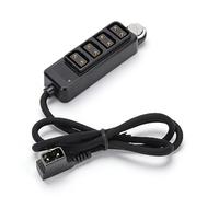 Sxhlseller Câble Répartiteur de Robinet D, Connecteur Femelle de Robinet D à 4 Ports avec Vis de 1/4 Pouces pour Le Chargement de Caméra de Batterie à Montage en V