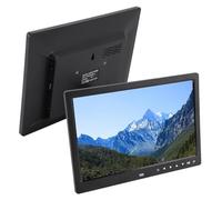 Sxhlseller Cadre d'image Numérique de 12 Pouces - écran Tactile IPS Full HD 1080p avec Partage de Nuage, Haut-parleurs Stéréo, Télécommande, Calendrier et Synchronisation Météorologique (Prise UE)