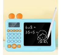 Sxhlseller Calculatrice d'apprentissage des Mathématiques pour Enfants avec Bloc-Notes |Addition Soustraction Multiplication Division Arithmétique Orale Invites Vocales Tablette d'écriture pour