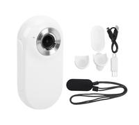 Sxhlseller Caméra d'action 1080P avec écran de 0,96 Pouces, Mini Caméra Corporelle de Petite Taille avec Carte Mémoire de 64 Go, Caméras Portables avec Clip Arrière, Clip de Vélo (White)