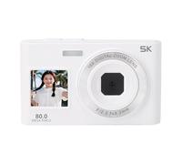 Sxhlseller Caméra Numérique 5K avec Zoom 18X, Double écran | Matériau PC+ABS, partagez facilement des photos, idéal pour les voyages, permet des selfies amusants