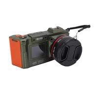 Sxhlseller Caméra Numérique, 70MP 4K 50x Zoom Focus Auto Focus Wide Angle F1.8 Caméra Numérique avec Flash à Double écran pour Le Voyage, équipé de WiFi, Zoom Numérique 50x (Green)