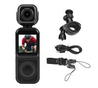 Sxhlseller Caméscope 4K POV, Caméra Portable avec Objectif Rotatif à 180° et Double Objectif Avant Arrière, Caméra D'enregistrement Vidéo et Audio, écran de 1,53 Pouces, Caméras d'action