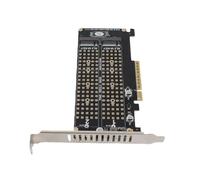 Sxhlseller Carte Adaptateur Double M.2 NVMe SSD vers PCIE X8, Convertisseur d'extension PH45 pour Disques Durs M Key Prenant en Charge Les Vitesses de Transmission Standard PCIE 3.0 et 4.0 (ph45)