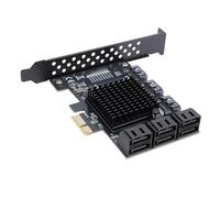Sxhlseller Carte D'extension PCIE 1X 9 Ports, Adaptateur PCIE vers 9 SATA3.0 6 Gbit/s, Prise en Charge du Remplacement à Chaud et du Raid Logiciel, Contrôleur SATA PCI Express 1X, 4X, 8X,