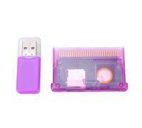 Sxhlseller Cartouche de Jeu Flash GBA avec Support Carte TF, Compatible avec les Consoles Portables de Nouvelle Génération, Format FAT16, jusqu'à 2 Go de Stockage, Sauvegarde en Temps Réel (violet