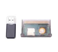 Sxhlseller Cartouche de Jeu Flash GBA avec Support Carte TF, Compatible avec les Consoles Portables de Nouvelle Génération, Format FAT16, jusqu'à 2 Go de Stockage, Sauvegarde en Temps Réel (Noir