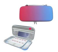 Sxhlseller Cas de Transport pour Le Jeu Vidéo, Coquille Dure Protectrice de Grande capacité avec 10 Poches de Carte de Jeu, Poche de Voyage Portable Anti-Collision pour Console et (Bleu Rouge)