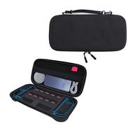 Sxhlseller Cas de Transport pour Le Jeu Vidéo, Coquille Dure Protectrice de Grande capacité avec 10 Poches de Carte de Jeu, Poche de Voyage Portable Anti-Collision pour Console et (Black)