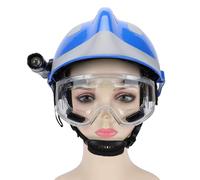 Sxhlseller Casque de Sauvetage d'urgence avec Lampe Frontale et Bande Réfléchissante, équipement de sécurité Réglable en PC pour la Lutte Contre Les Incendies, la Construction, Les Mines, Les