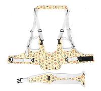 Sxhlseller Ceinture D'aide à la Marche pour bébé avec Sangle Réglable et Partie D'entrejambe Amovible, Harnais D'apprentissage de sécurité Orange Clair pour Tout-petits de 8 à 18 Mois (Imprimé