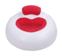 Sxhlseller Chaise de Salon Gonflable, PVC Sofa PVC Soutien du canapé Gonflable pour la Chambre pour Le Quartier Extérieur (Rouge)