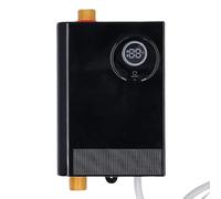 Sxhlseller Chauffe-eau électrique Compact avec Commande à écran Tactile, Entrée en Laiton et Indice IPX4 pour Cuisine, Salle de Bain, Appartement et Camping-car, Prise UE 220 V (Prise UE 220V)