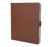 Sxhlseller Classeur de Partitions A4 à 3 Anneaux pour Piano avec Numéros de Page pour étudiants en Chorale D'orchestre, Amateurs de Musique, Portable en Cuir PU Imperméable (BROWN)