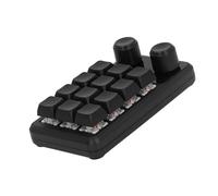 Sxhlseller Clavier à Une Main, Interrupteur Bleu Clair RVB, 12 Touches, Clavier de Jeu Mécanique à Personnalisation Multiple pour Les Jeux, Le Bureau, la Musique, Couleur Noire, Matériau ABS