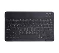 Sxhlseller Clavier Bluetooth pour Tablette, Clavier Rechargeable Portable Ultra Fin avec Rétroéclairage RVB, Disposition QWERTY UK pour Téléphone Portable iOS PC (Black)