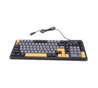 Sxhlseller Clavier de Jeu Filaire, Clavier Ergonomique à Membrane rétroéclairé avec Fonction de Rotation Personnalisable pour Le Travail de Frappe sur PC