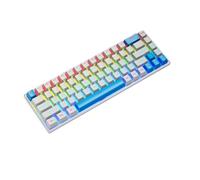 Sxhlseller Clavier de Jeu Mécanique 68 Touches 60% avec Interrupteur Bleu, Rétroéclairage RVB, Anti-Image Fantôme, Clavier Filaire Compact pour Windows pour Ordinateur Portable Android PC