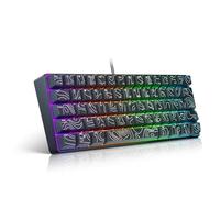Sxhlseller Clavier D'ordinateur Filaire 61 Touches avec Rétroéclairage RVB, Claviers de Jeu Compacts en ABS pour Joueurs sur PC et Travailleurs à Distance, Noir, 1 Paquet