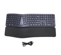 Sxhlseller Clavier Ergonomique divisé, Clavier Confortable sans Fil 2,4 G de Bluetooth avec Repos au Poignet rembourré pour Ordinateur Portable de Bureau D'ordinateur
