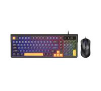 Sxhlseller Clavier et Souris de Jeu, Clavier D'ordinateur Filaire USB à 98 Touches en Trois Couleurs, Souris 7200 DPI pour PC de Bureau, Ergonomique à Sensation Mécanique (Ensemble Bleu Noir)
