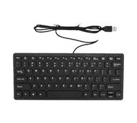 Sxhlseller Clavier Filaire Ultra Fin, Clavier Filaire Ergonomique Compact avec 78 Touches de Fonction Complètes et Interrupteur Silencieux pour Ordinateur de Bureau, Ordinateur Portable, (Black)