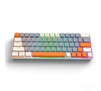 Sxhlseller Clavier Mécanique, Clavier de Jeu Filaire Compact à 63 Touches avec Commutateurs Remplaçables à Chaud et Câble Détachable, pour Ordinateur PC pour Le Travail (Rouge Interrupteur Blanc