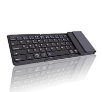 Sxhlseller Clavier sans Fil Pliable avec pavé Tactile Sensible et pavé Numérique, Conception à 3 Volets, 3 Canaux Bluetooth pour Tablette de Bureau de Voyage (Noir Classique)