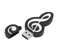 Sxhlseller Clé USB Clé USB Transfert de Données Haute Vitesse, Clé USB Apparence de Note Noire Film Musical Mignon, Léger et Portable pour 7/8/10/Vista/XP (32GB)