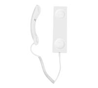 Sxhlseller Combiné Téléphonique Rétro avec Base Antidérapante, Microphone Antibruit, Câble à Cordon spiralé, Haut-Parleur HiFi pour Smartphones, Tablettes, Ordinateurs Portables, Type C (White)