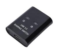 Sxhlseller Commutateur USB 3.0 pour 2 Ordinateurs Partageant 1 Imprimante, Boîtier de Commutation de Transfert Haute Vitesse avec Commutation à une Seule Touche, Plug and Play pour et OS X, Aucune