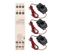 Sxhlseller Compteur d'énergie triphasé avec 3 Capteurs 100 A, Moniteur de Puissance pour le Suivi des Données d'utilisation en Temps Réel dans les Maisons, les écoles, les Centres Commerciaux et