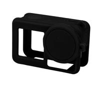 Sxhlseller Coque en Silicone pour Action 5 Pro, Housse Souple pour Appareil Photo avec Capuchon d'objectif et Dragonne en Bleu, Peau Anti-Collision et Anti-poussière avec Finition Découpée Précise