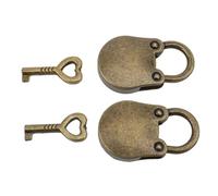 Sxhlseller Coup de Suspension Mignon, 2pcs Robuste et Permanent Bear Head Hanging Lock Boîte Boîte de Rangement (Couleur Bronze)